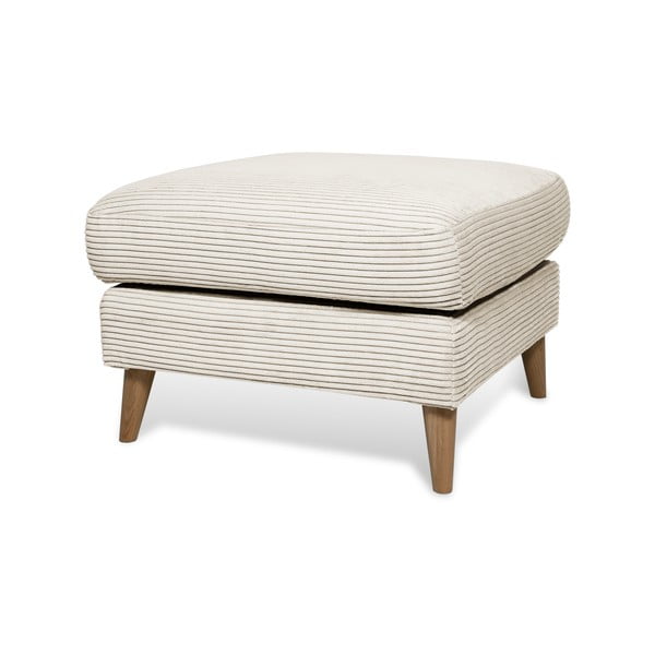 Taburet alb cu tapițerie din catifea reiată Paris – Scandic-image-2