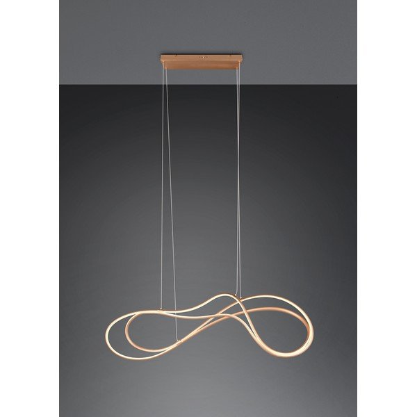 Lustră aurie LED cu abajur din metal Nala – Trio Select-image-3