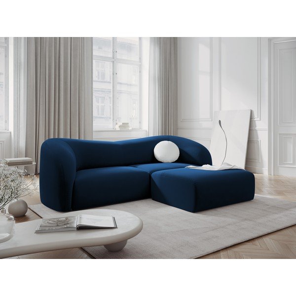 Canapea albastră cu tapițerie din catifea 237 cm Santi – Interieurs 86-image-1