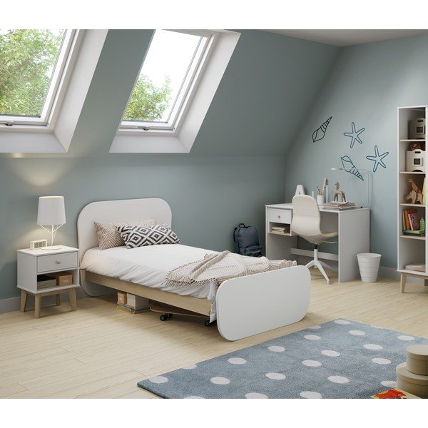 Noptieră de copii albă Esteban – Marckeric-image-1