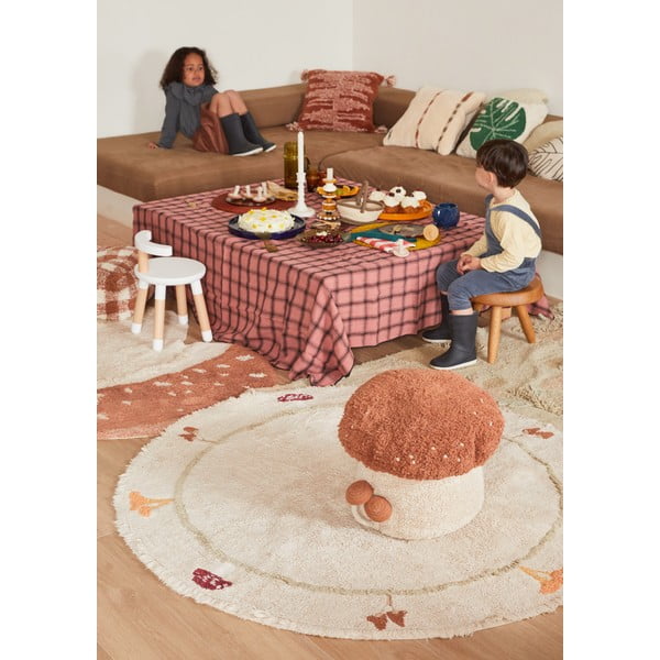 Fotoliu puf pentru copii cărămiziu/crem Boletus – Lorena Canals-image-4