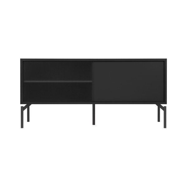 Comodă TV neagră 116x55x42 cm Met Mini – noo.ma-image-2