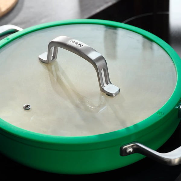 Tigaie cu capac/cu suprafață ceramică ø 28 cm tegame Meda 3.0 – FABINI-image-2