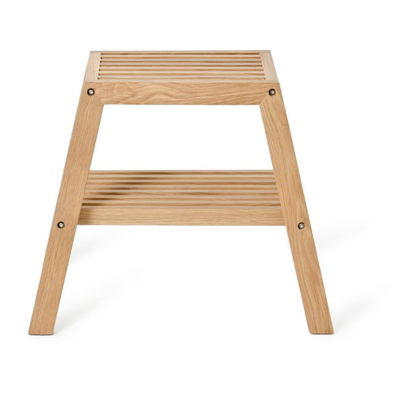 Scaun din lemn de stejar Wireworks Slatted Stool-image-2