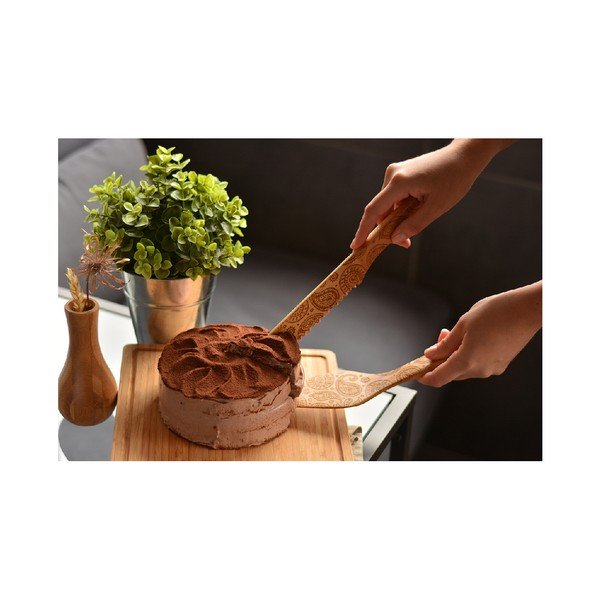 Set cuțit și spatulă din bambus pentru tort Bambum Minnie-image-1