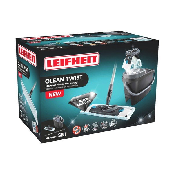 Mop rotativ cu găleată Clean Twist M Ergo Black – LEIFHEIT-image-3