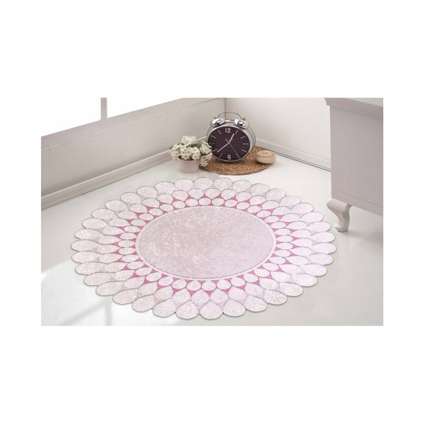 Covor Vitauss Zinno Pembe, ⌀ 80 cm, gri-image-1