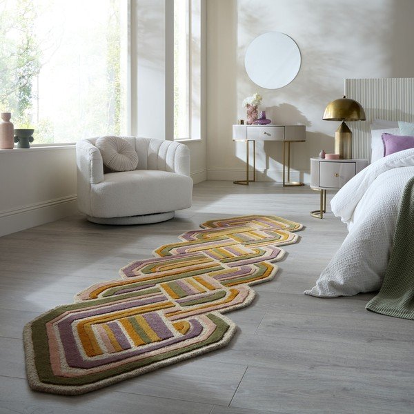 Covor tip traversă țesut manual din lână 80x300 cm Lattice Shaped  – Flair Rugs-image-1