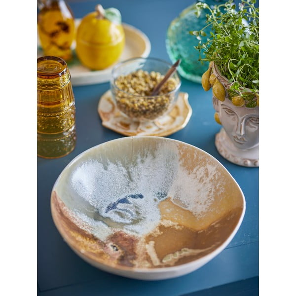 Bol mic crem din gresie 1,3 l Lacey – Bloomingville-image-1