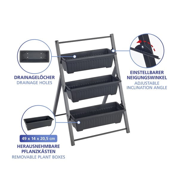 Suport pentru flori din metal (înălțime 85 cm) Vertical – Maximex-image-3