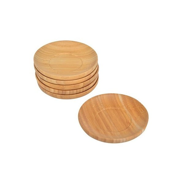 Set 6 suporturi din bambus pentru pahare Bambum Silva-image-2