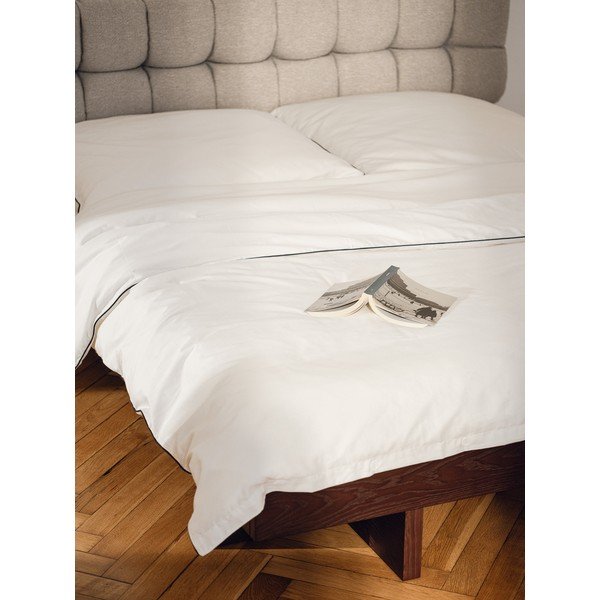 Pat matrimonial maro din MDF cu aspect de lemn de frasin fără tăblie cu somieră 160x200 cm Kito – noo.ma-image-3