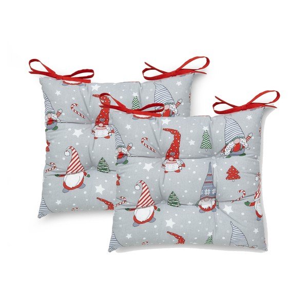 Perne de scaun 2 buc. 40x40 cm  cu model de Crăciun Gnomes – Catherine Lansfield