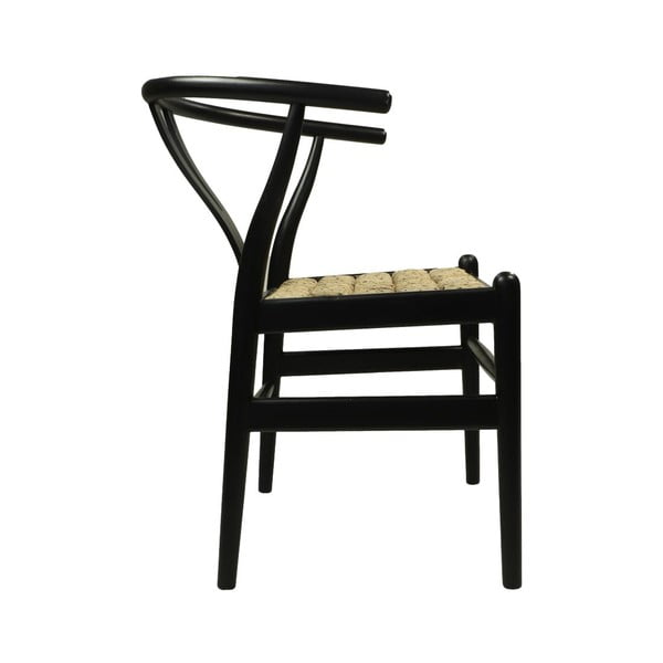 Scaun de dining negru din lemn de mahon Wishbone - HSM collection-image-4