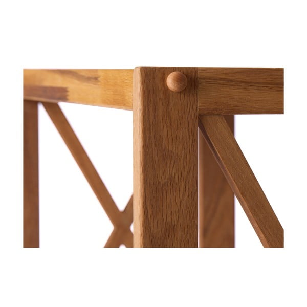 Etajeră în culoare naturală din lemn de stejar 70x87 cm X-Shelf – Unique Furniture-image-4