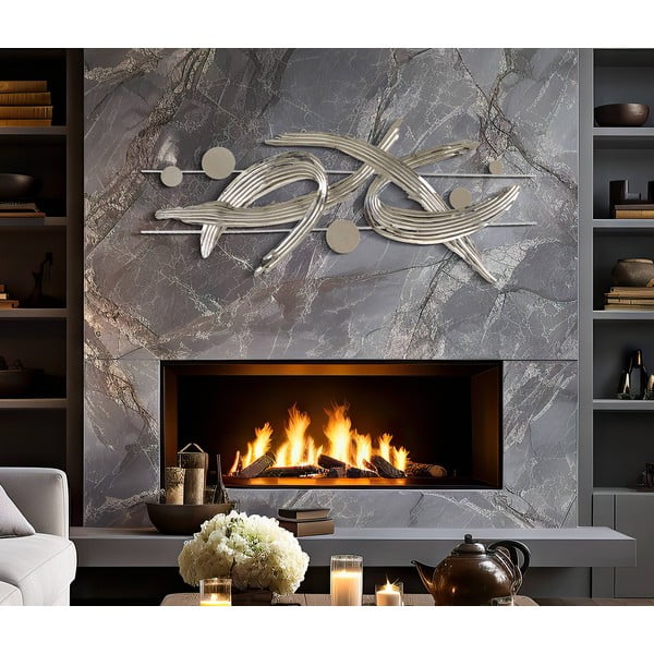 Decorațiune de perete din metal 121x52 cm Mondrian – Mauro Ferretti-image-1