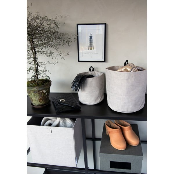 Coș de depozitare din material textil ø 17x17 cm Soft Storage – Bigso Box of Sweden-image-3