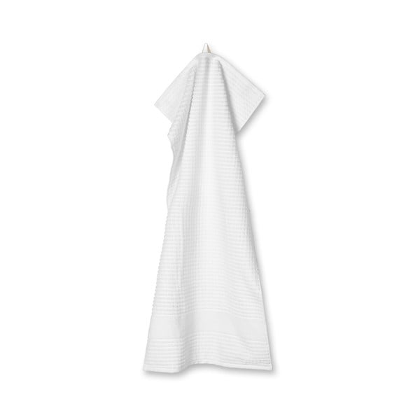 Prosop alb din bumbac organic din frotir 50x100 cm Check – JUNA-image-3