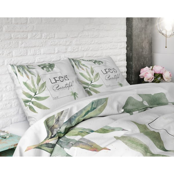 Lenjerie din bumbac pentru pat dublu Pure Cotton Vitality, 240 x 200 cm-image-2