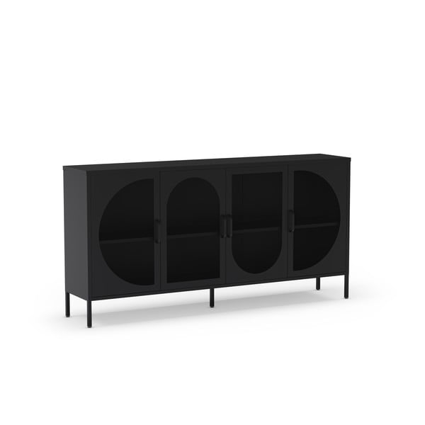 Comodă neagră 160x90 cm Tayra – Marckeric-image-2