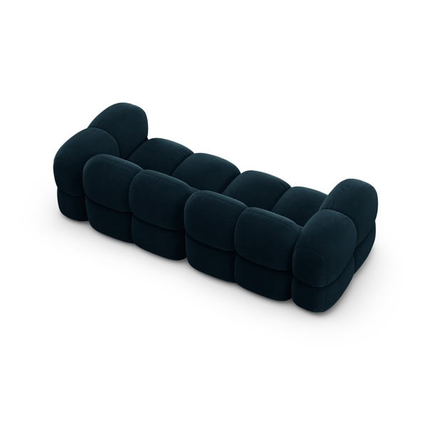 Canapea albastru-închis cu tapițerie din catifea 250 cm Loretto – Cosmopolitan Design-image-4