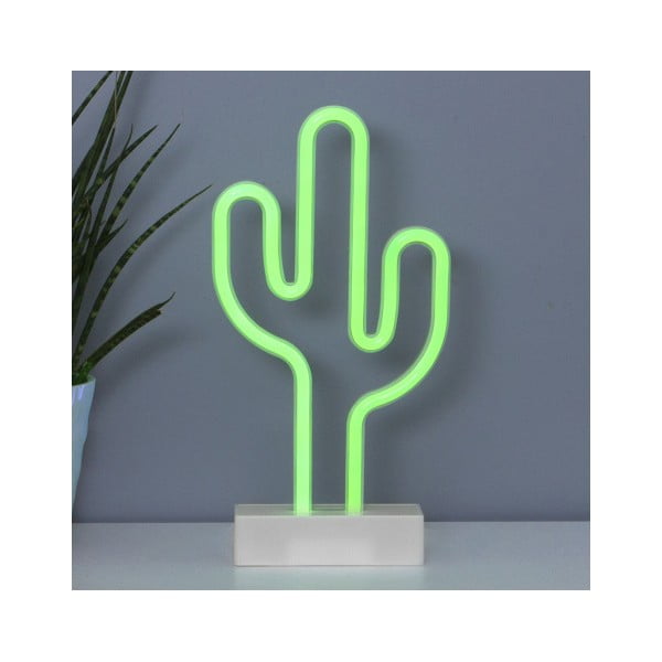 Decoraţiune luminoasă LED Best Season Cactus Neonlight, verde
