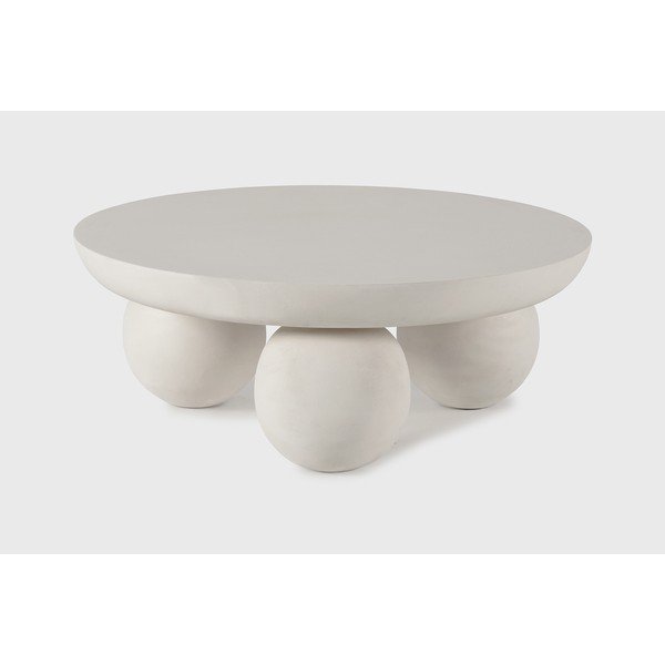 Măsuță de cafea bej rotundă din lemn de mango ø 90 cm Ailen – MOME-image-3