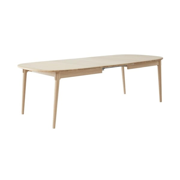 Masă de dining extensibilă din lemn de stejar cu blat suplimentar 106x184 cm Miro – Hammel Furniture-image-3