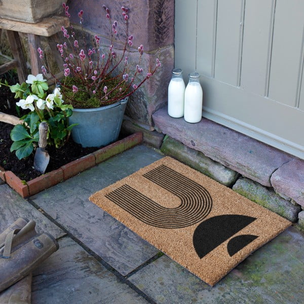 Covoraș de intrare din fibre de nucă de cocos 40x60 cm Half Moon – Artsy Doormats-image-2