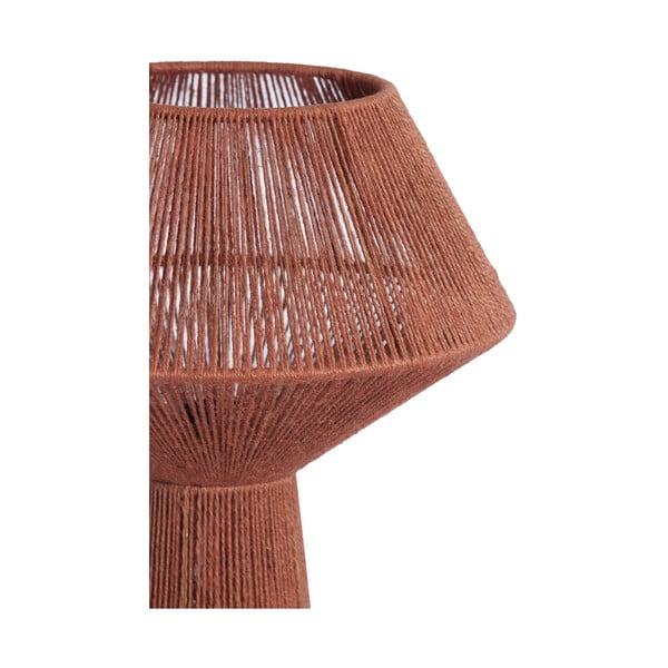 Veioză roșie cu abajur din iută (înălțime 47 cm) Fugia – Light & Living-image-2
