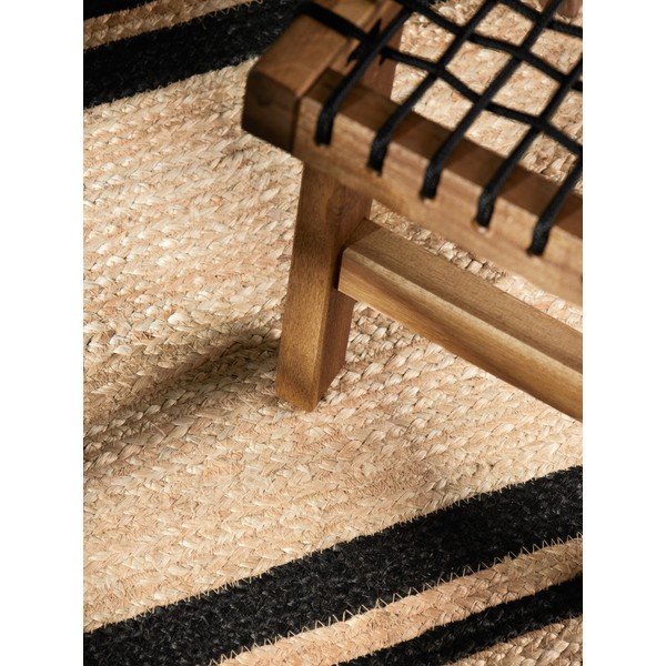 Covor tip traversă negru/în culoare naturală reversibil/țesut manual din iută 80x250 cm Looma – Hanse Home-image-4