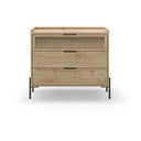 Comodă în culoare naturală joasă cu aspect de lemn de stejar 90x80 cm Inca – Marckeric