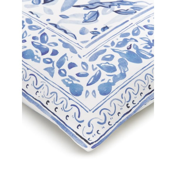 Lenjerie de pat din bumbac satinat Westwing Collection Ryle, 155 x 220 cm, albastru-alb-image-3
