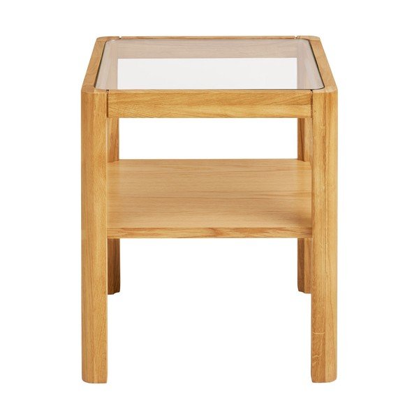 Măsuță auxiliară cu blat din sticlă 40x40 cm Lourmarin – House Nordic-image-2