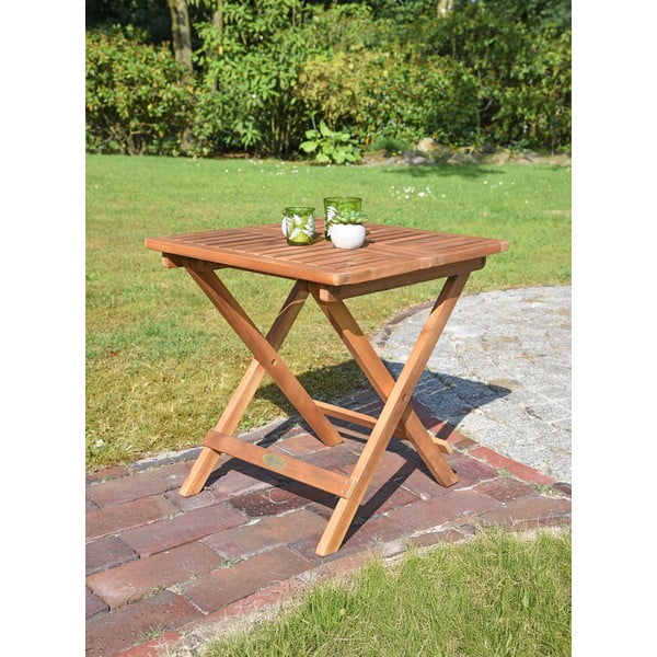 Masă auxiliară de grădină din lemn de acacia 50x50 cm Cleveland – Garden Pleasure-image-1