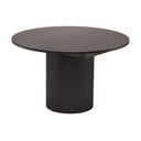 Masă de dining rotundă neagră extensibilă cu aspect de lemn de stejar ø 115 cm Malaga – Bonami Selection