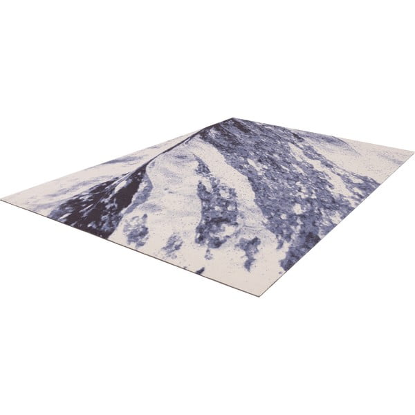 Covor albastru din lână 133x180 cm Albo – Agnella-image-4