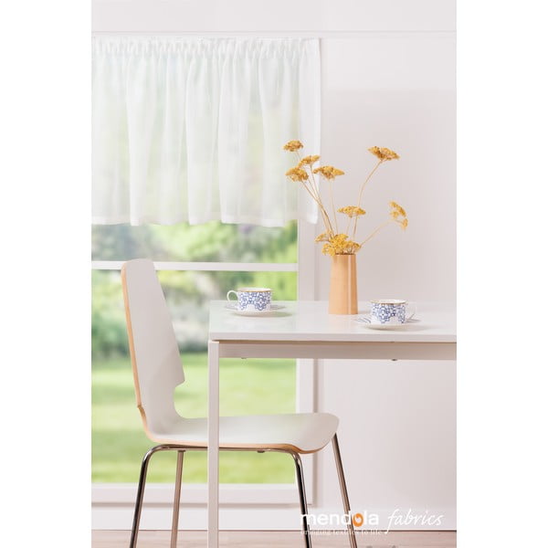 Perdea albă din voal 150x50 cm Avenue – Mendola Fabrics-image-1