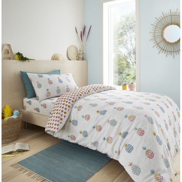 Lenjerie de pat din bumbac pentru copii 200x135 cm Ananas - Pineapple Elephant-image-1