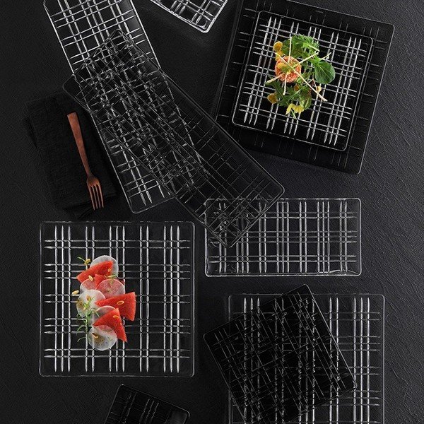 Tavă dreptunghiulară pentru servit din cristal Nachtmann Square Plate, lungime 28 cm-image-3