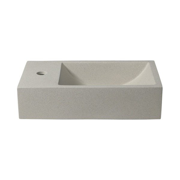 Chiuvetă mică pentru WC gri deschis din beton 40x22 cm Crest – Sapho-image-2