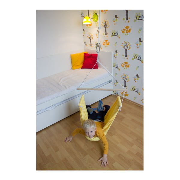 Leagăn suspendat de tavan / hamac Hojdavak Junior, galben-image-1