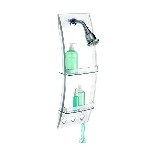 Suport suspendat transparent pentru baie iDesign, 23 x 73 cm-image-3
