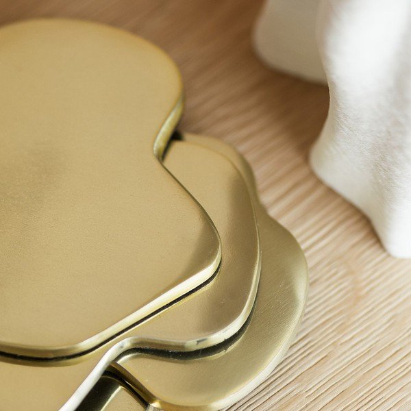 Coasters aurii 4 buc. din metal Charm – S|P Collection-image-1