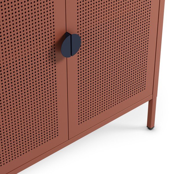 Dulap teracotă din metal 160x90x40 cm Sayla – Marckeric-image-4