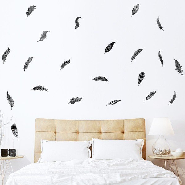 Set 12 autocolante Ambiance Boho Feathers-image-1