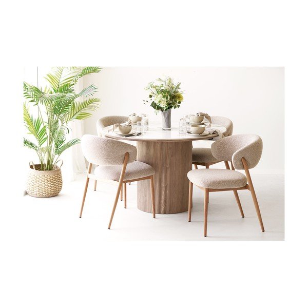Masă de dining extensibilă cu blat ceramic cu blat suplimentar Athens – House Nordic-image-4
