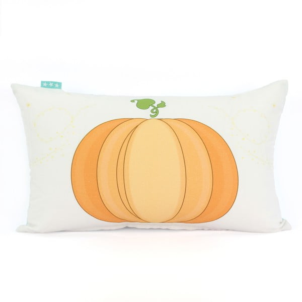 Față de pernă din bumbac cu 2 fețe Mr. Fox Pumpkin, 50 x 30 cm-image-1