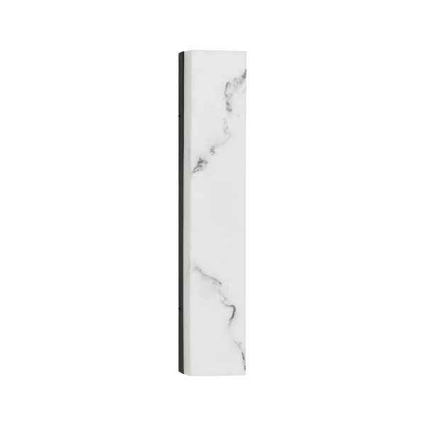 Aplică de perete albă/negru-mat LED cu aspect de piatră Shado – Nova Luce