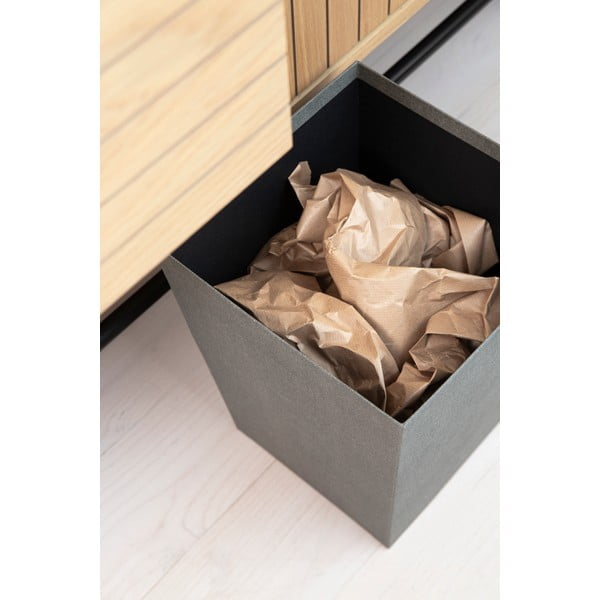 Coș de gunoi gri Sofia Canvas Paper Laminate – Bigso-image-3